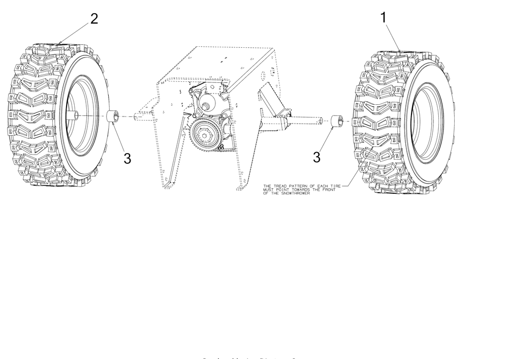 Wheels Diagram and Parts List for 3X34-INCHPROH (31AH8E4V710)(2019) Cub Cadet Snow Blower